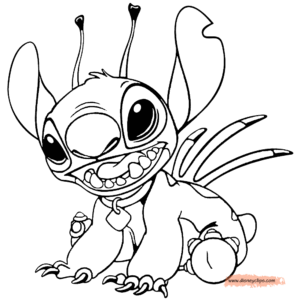 Stitch coloring pages printable for free download