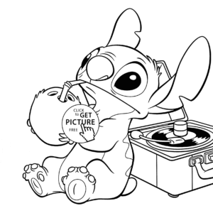 Stitch coloring pages printable for free download