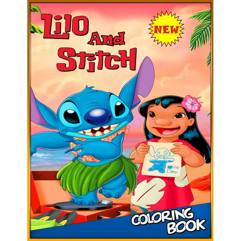 Lilo and stitch coloring book lilo and stitch coloring books for adult and kids amazing gift idea for children pages of high quality to coloring x size paperback
