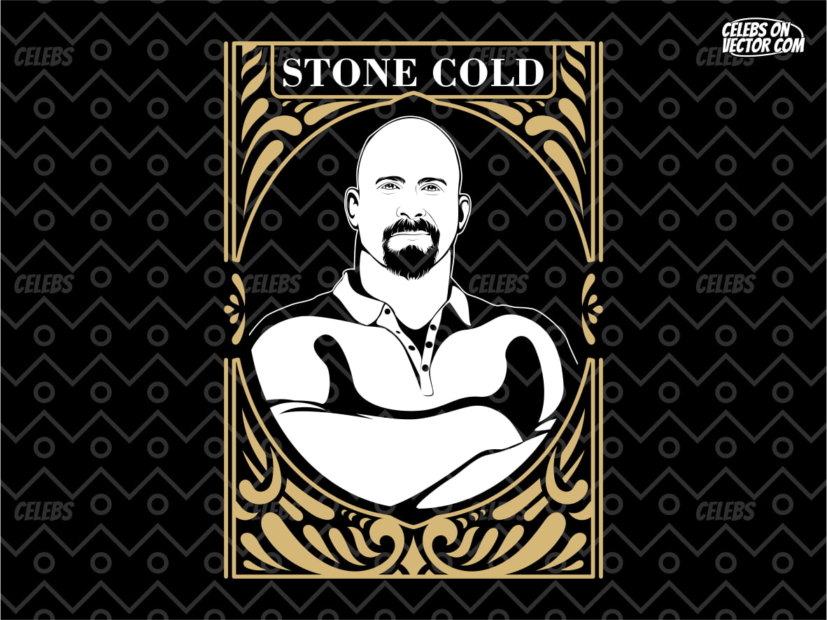Stone cold shirt design vector wwe steve austin svg