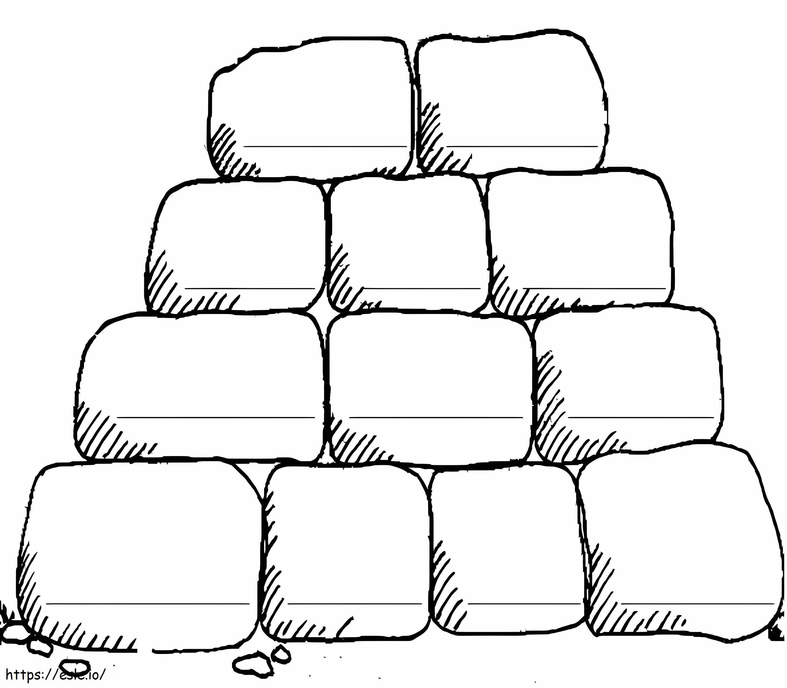 Plain stone coloring page