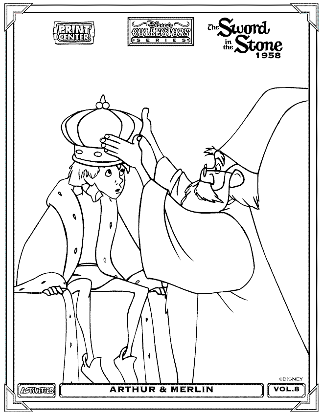The sword in the stone coloring pages