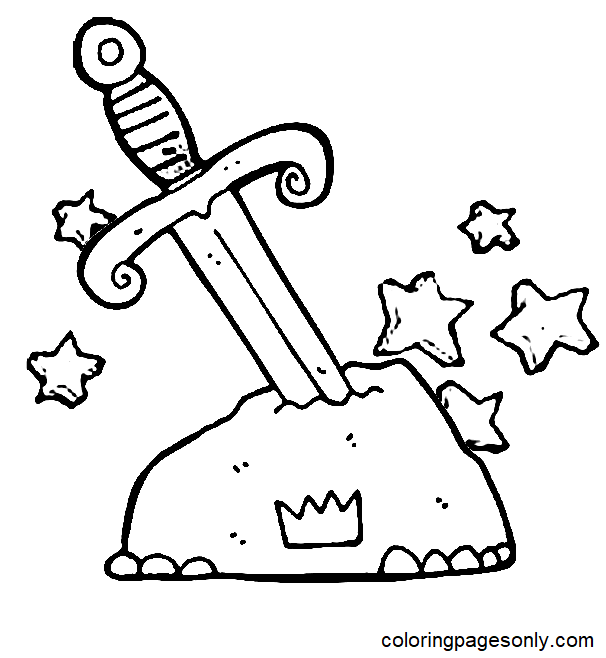 Sword in the stone coloring pages printable for free download