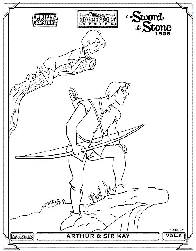 The sword in the stone coloring pages