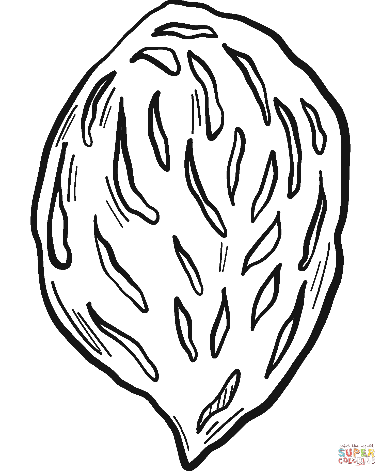 Peach stone coloring page free printable coloring pages
