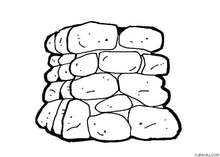 Stone coloring page
