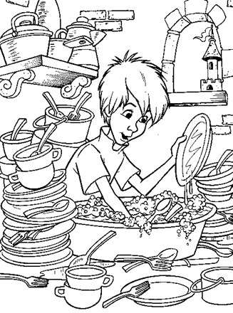 Sword in the stone coloring page