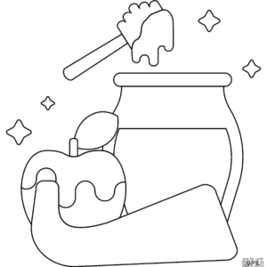 Rosh hashanah coloring pages printable for free download
