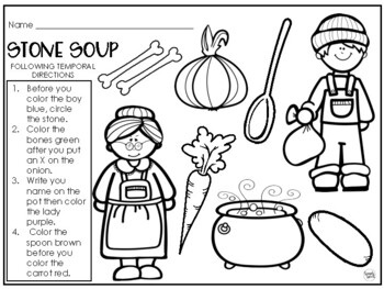 Stone soup speech language story panion by simply speech tpt