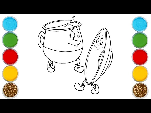Ðµ cheerful saucer and mug duo fun painting coloring for kids and toddlers ð