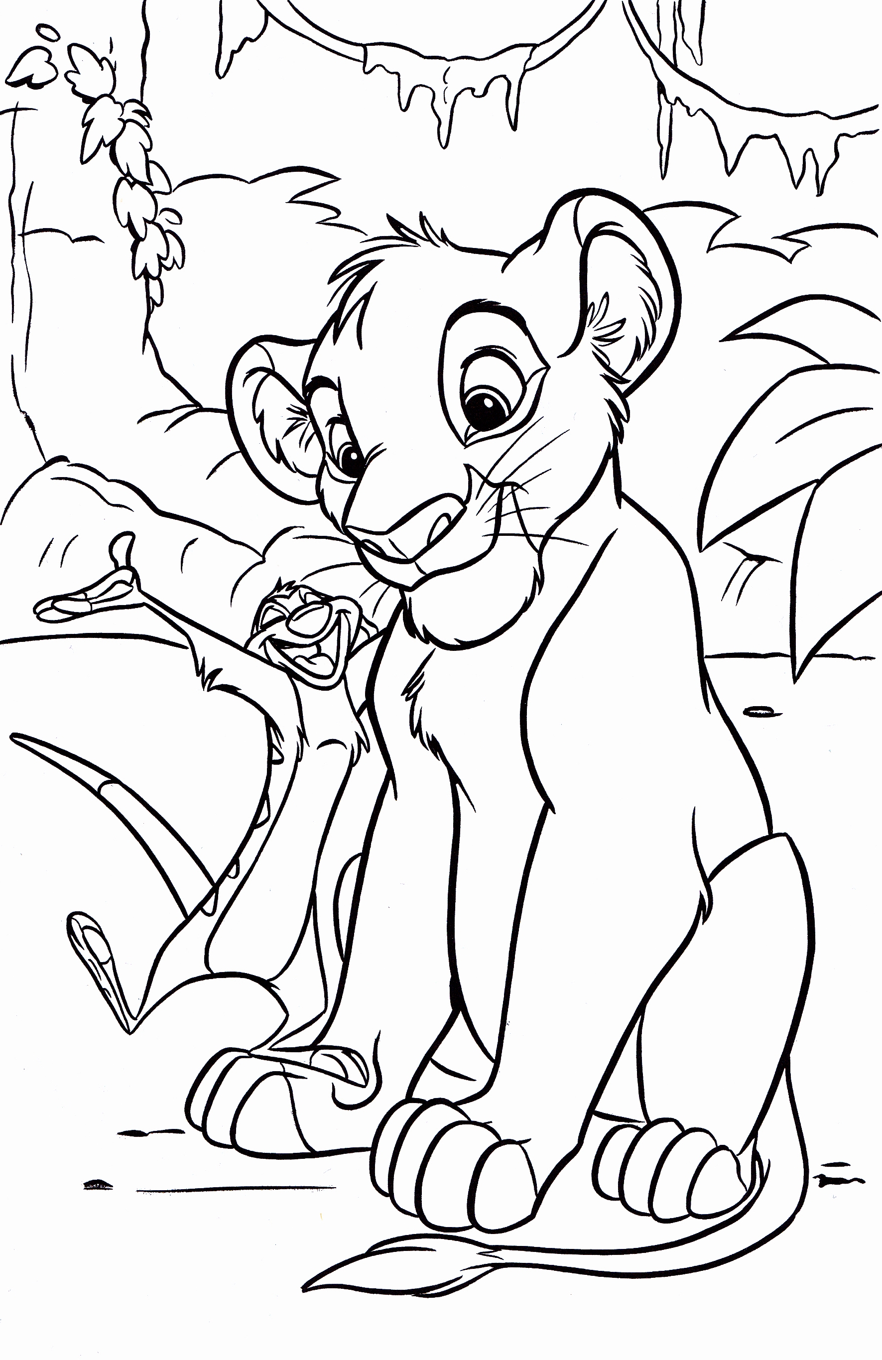 Free printable simba coloring pages for kids