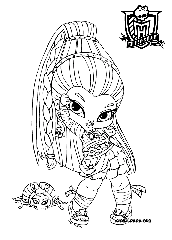 Monster high coloring pages to download