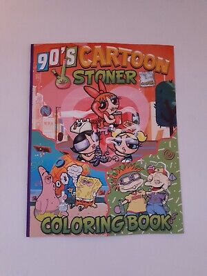 S cartoon stoner coloring book for adults s cartoon wonderful trippy psyche
