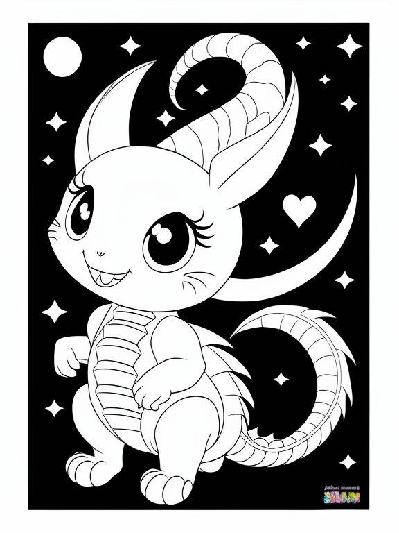 Kawi babe gragon coloring pages