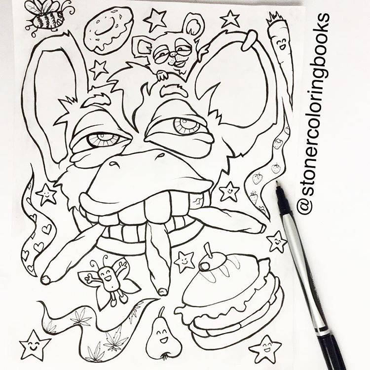 Stoner coloring books on