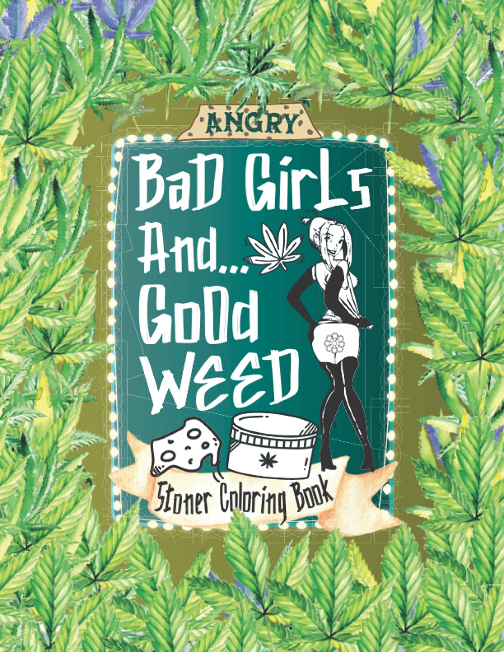 Buy angry stoner coloring book for adults stoners swear word coloring book with unique bad girls and good weed glow in the dark coloring pages stoner mandala coloring book online at