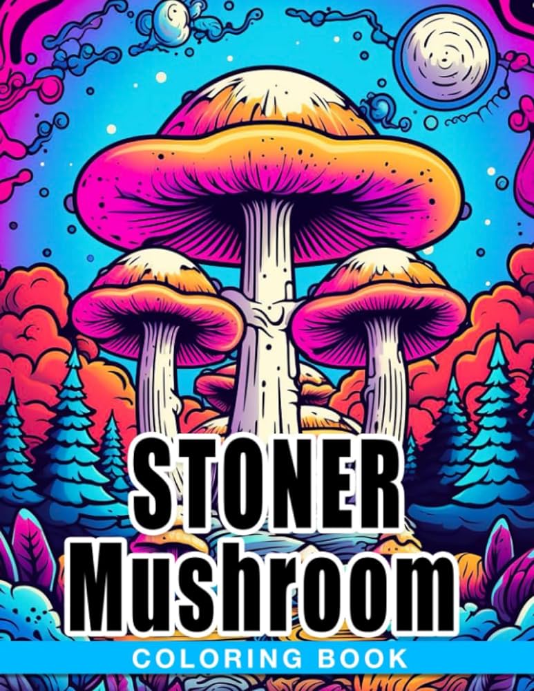 Stoner mushroom coloring book psychedelic by ballard rita