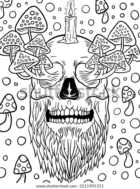 Stoner trippy coloring page fun coloring stock vector royalty free