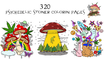 Unique stoner coloring pages pack by infinity desino tpt