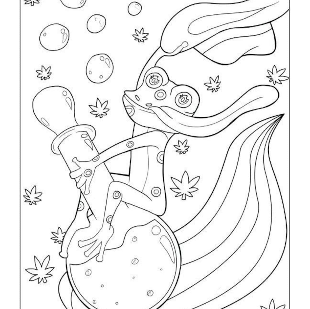 Trippy adult stoner coloring pages