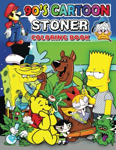 Stoner coloring book for adults stoner cartoon coloring book funny weed coloring book for adults cartoon trippy coloring book for stoner perfect stoner gift for men and women by marcus mitchell