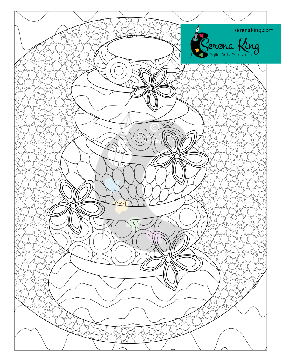 Spa stones coloring page â serena king