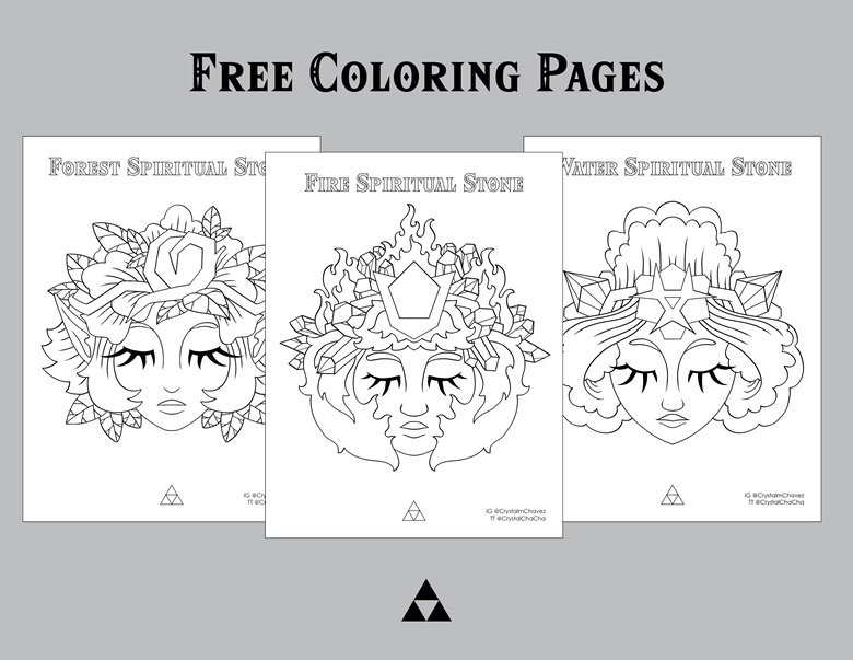 Spiritual stone coloring pages