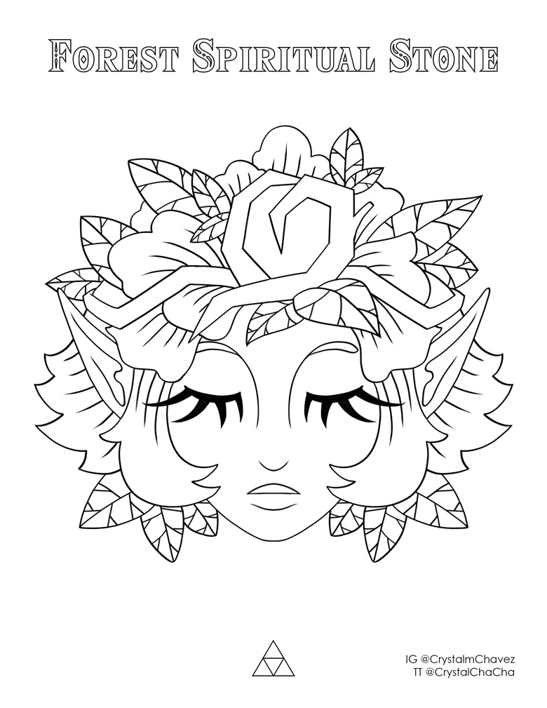 Spiritual stone coloring pages