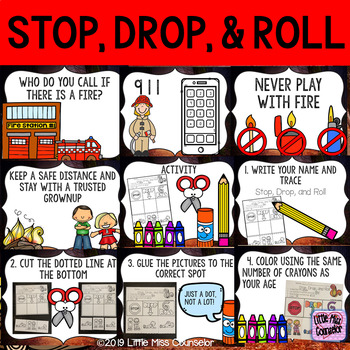 Stop drop and roll fire safety mini lesson for early childhood