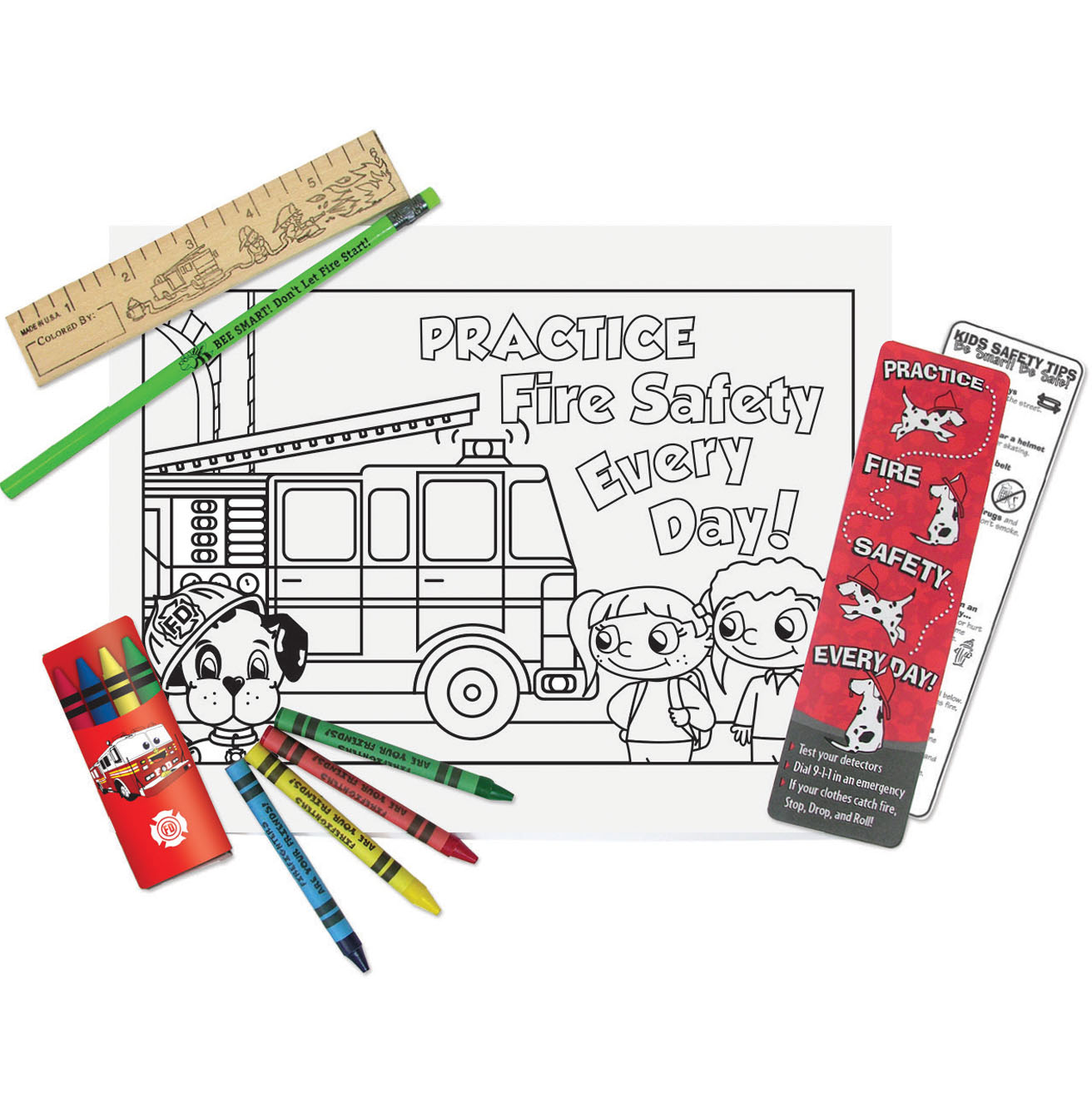 Fire safety themed coloring books fire safety