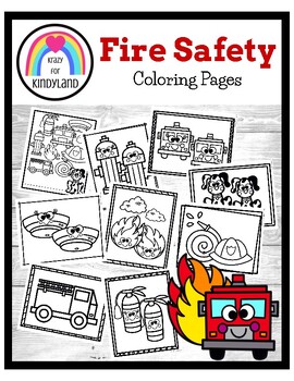 Fire safety coloring pages booklet truck dalmatian hydrant alarm smoke