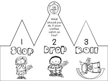 Stop drop and roll fire safety crowns fire safety preschool fire safety activities fire safety theme