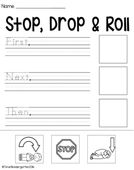 Stop drop roll sequence activity and poster freebie tpt
