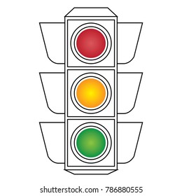 Traffic signal symbol sign stop ahead stock vector royalty free