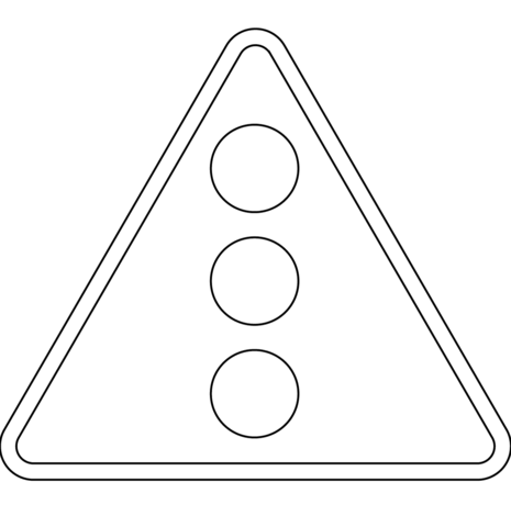 Explore the colorful world of road signs with this poland coloring page