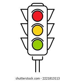 Traffic signal symbol sign stop ahead stock vector royalty free