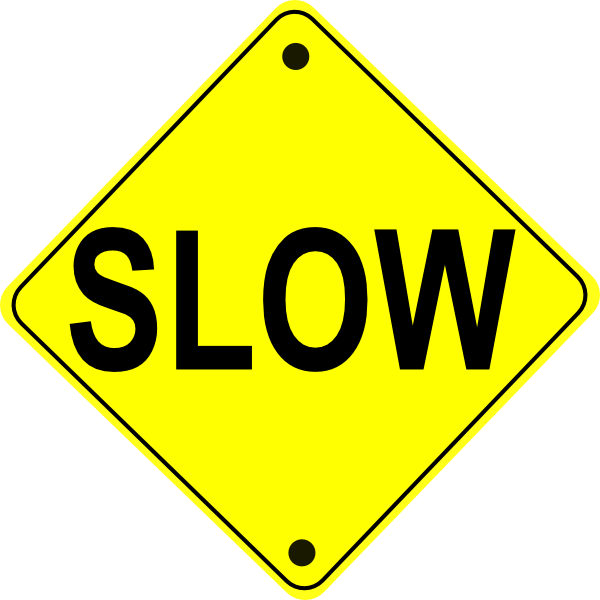 Slow road sign clip art at