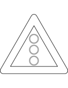 Traffic signal ahead with flashing lights sign in ontario coloring page free printable coloring pages
