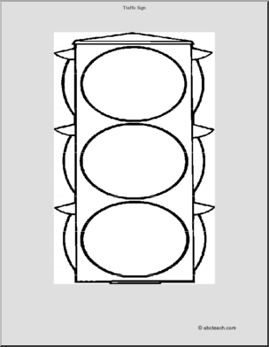 Coloring page traffic signal
