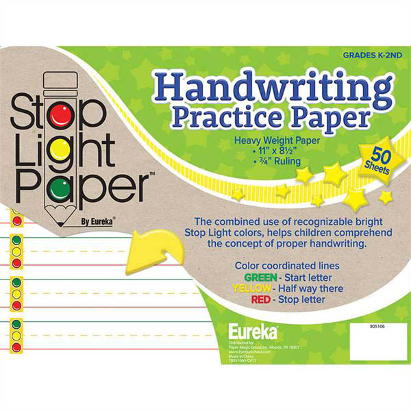 Stop light handwriting practice paper