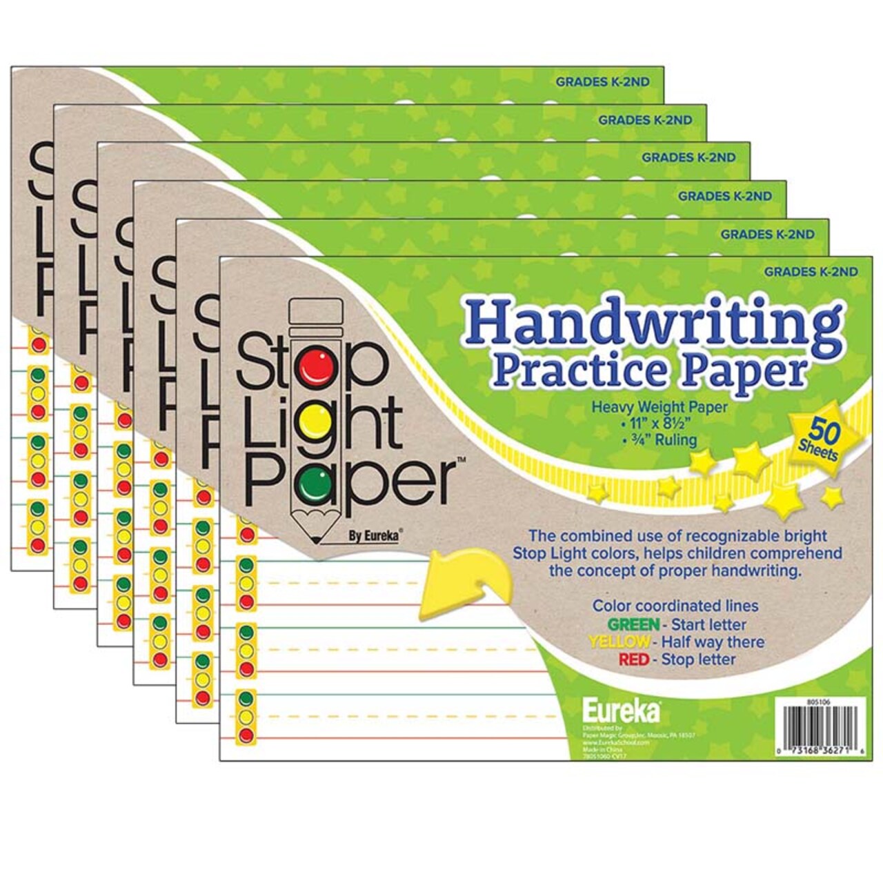 Stop light paper practice paper notepad sheets pack of