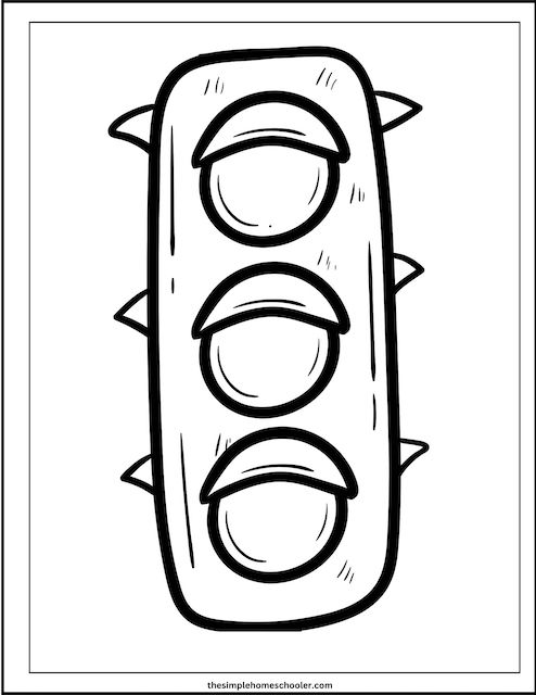 Terrific traffic light coloring pages free easy print