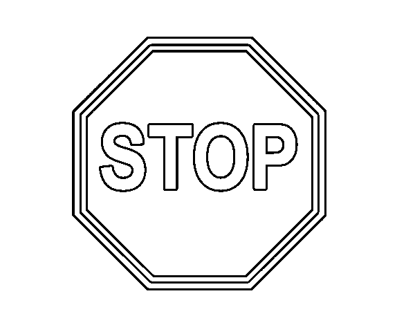 Stop coloring page