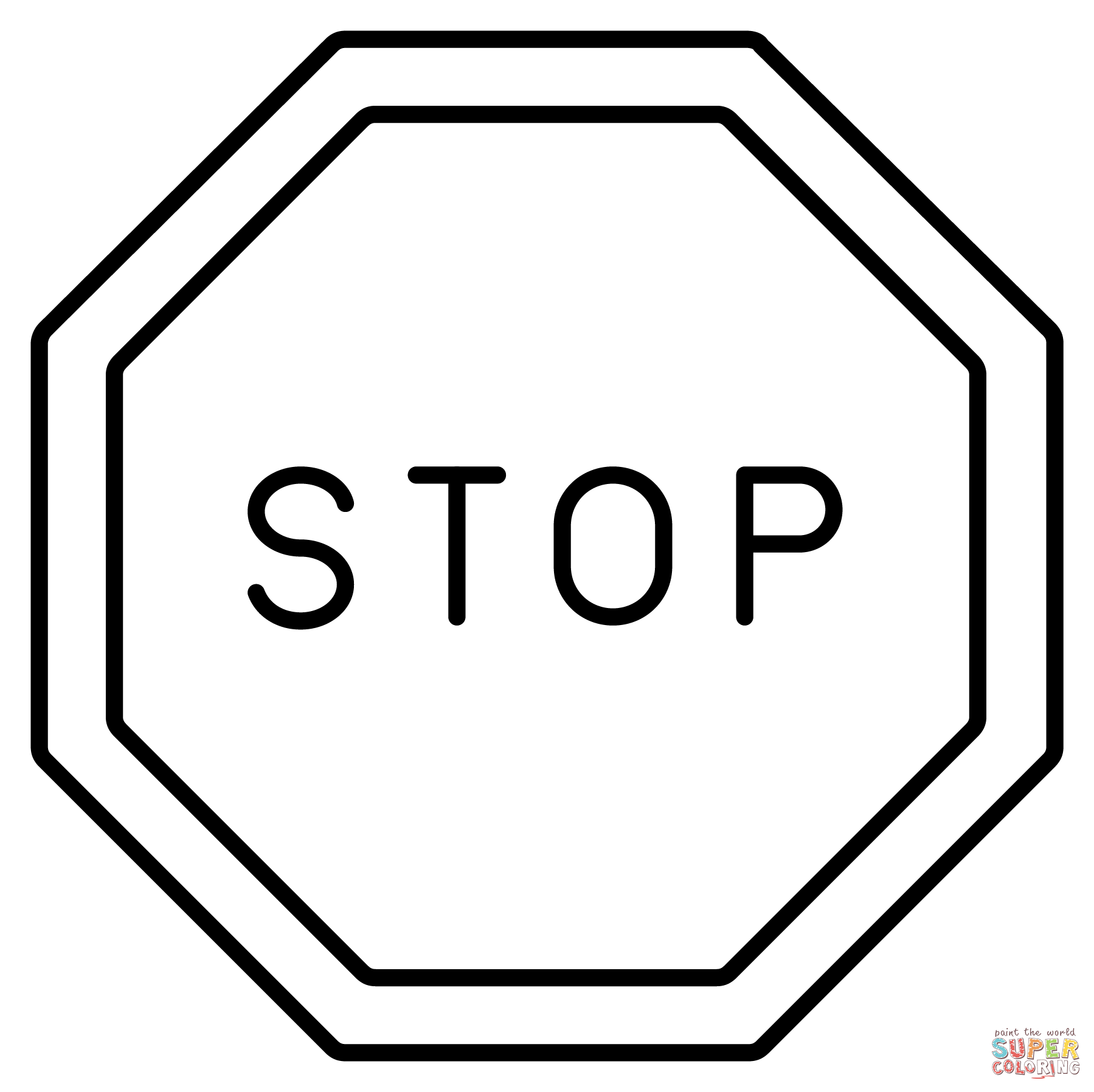 Stop sign emoji coloring page free printable coloring pages