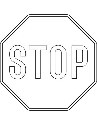 Stop sign in denmark coloring page free printable coloring pages