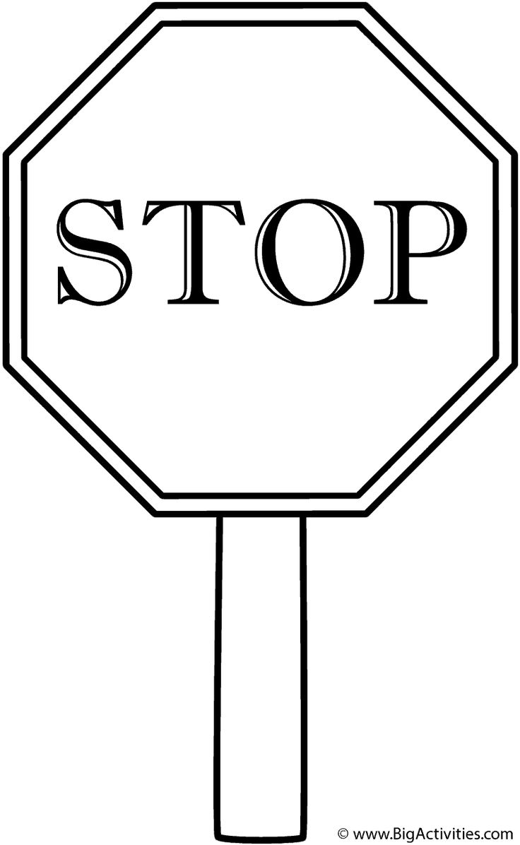Coloring page stop sign coloring pages business for kids