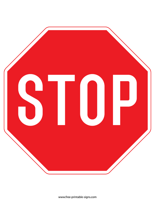 Printable stop sign template â free printable signs