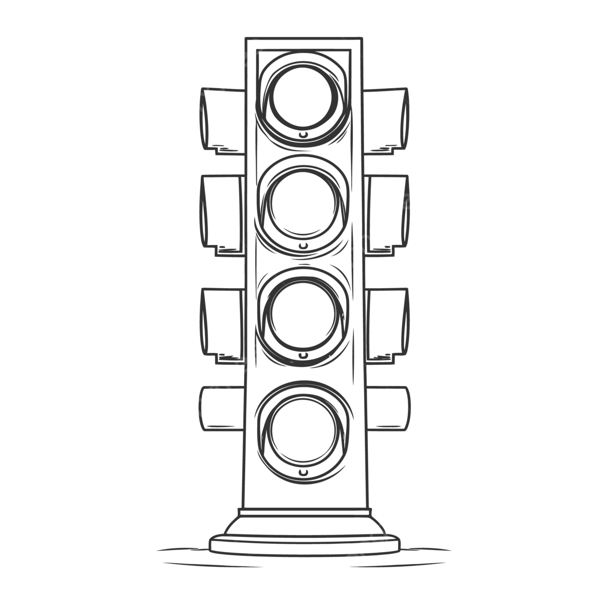 An outline drawing of a traffic light with no lights sketch vector wing drawing traffic light drawing light drawing png and vector with transparent background for free download