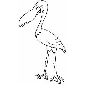 Angry stork coloring page