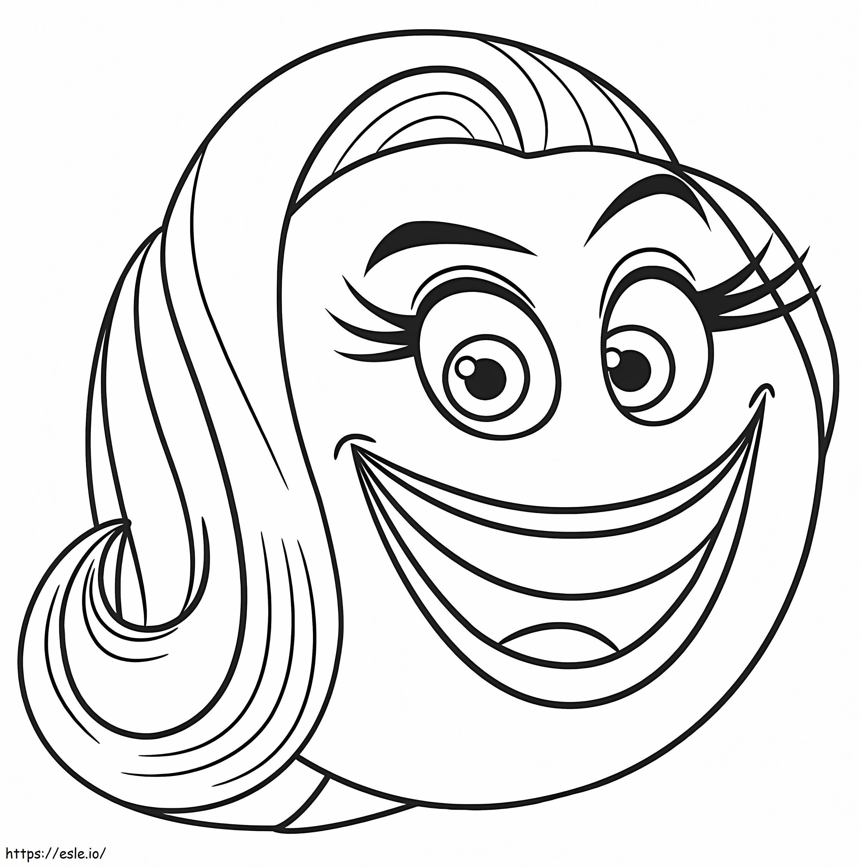 Smiler from the emoji movie coloring page